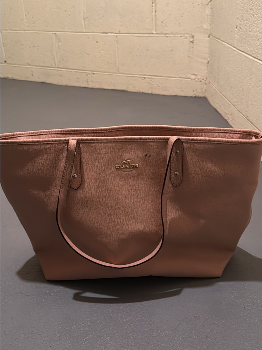 Coach Leather Tote in Dusty Rose